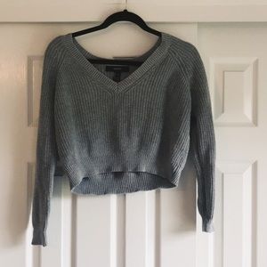Forever 21 gray cropped sweater